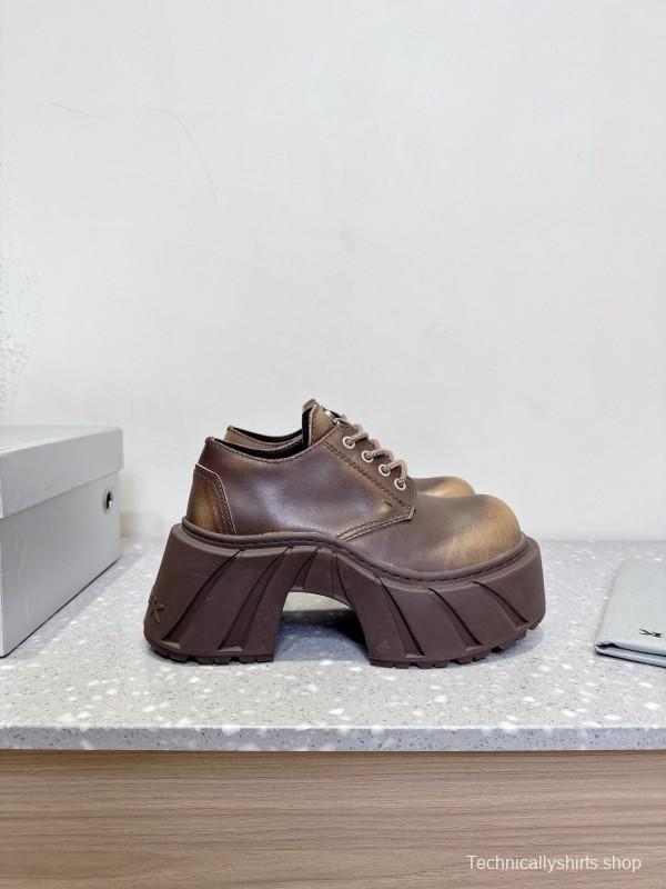 Smfk 2025 SS Collection Platform Derby Shoes with Thick Sole - LY00260