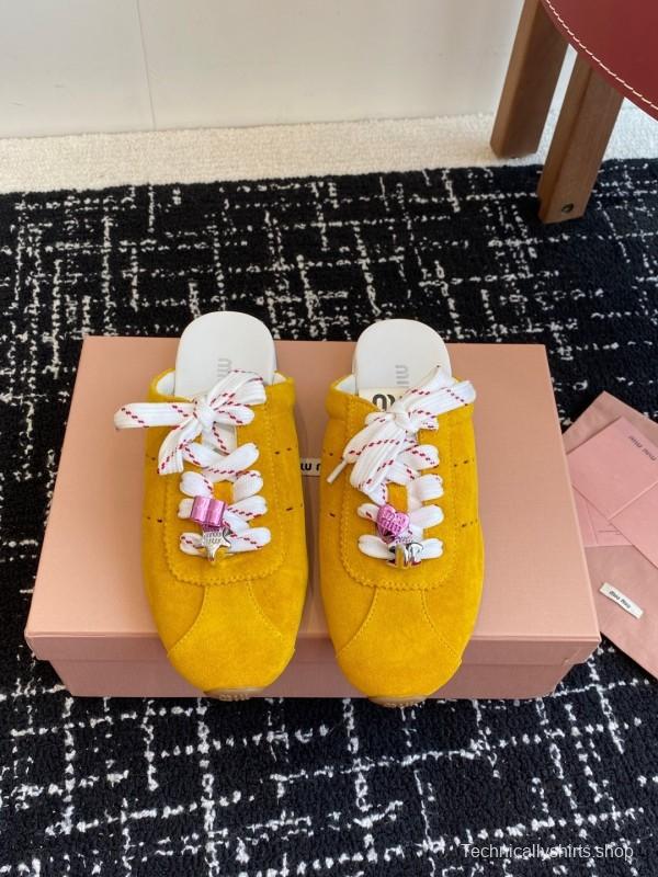 MiuMiu Slip-On Lazy Shoes Deacon Casual Half-Drag - KFY00295