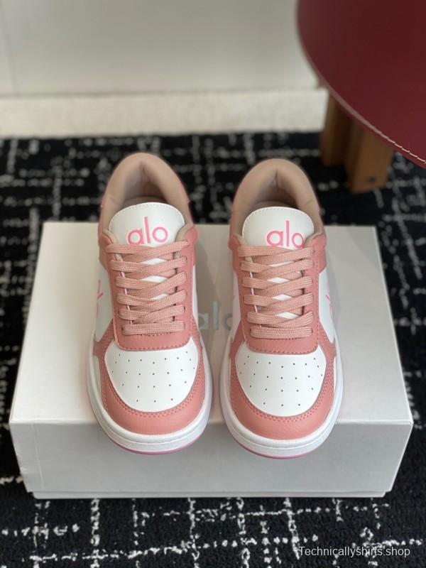 Alo 2025 SS Two-Tone White Sneakers Platform Comfort Casual Shoes - KFY00280