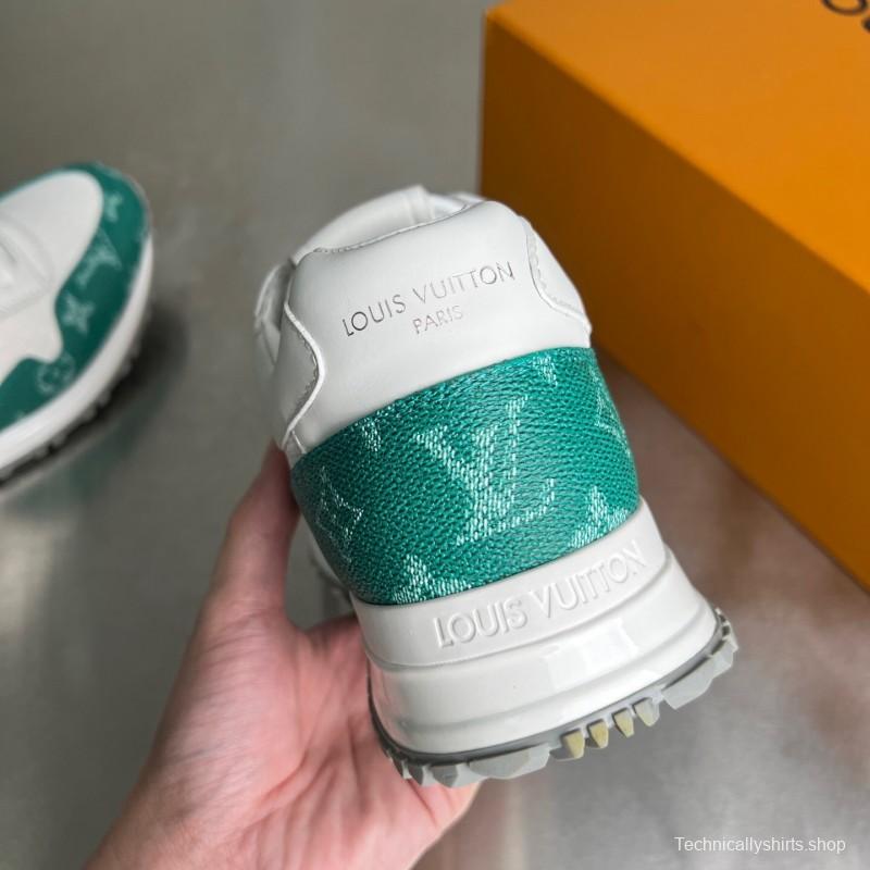 Louis Vuitton Run Away Leather Round Toe Lace-Up Low Top Casual Shoes - YC