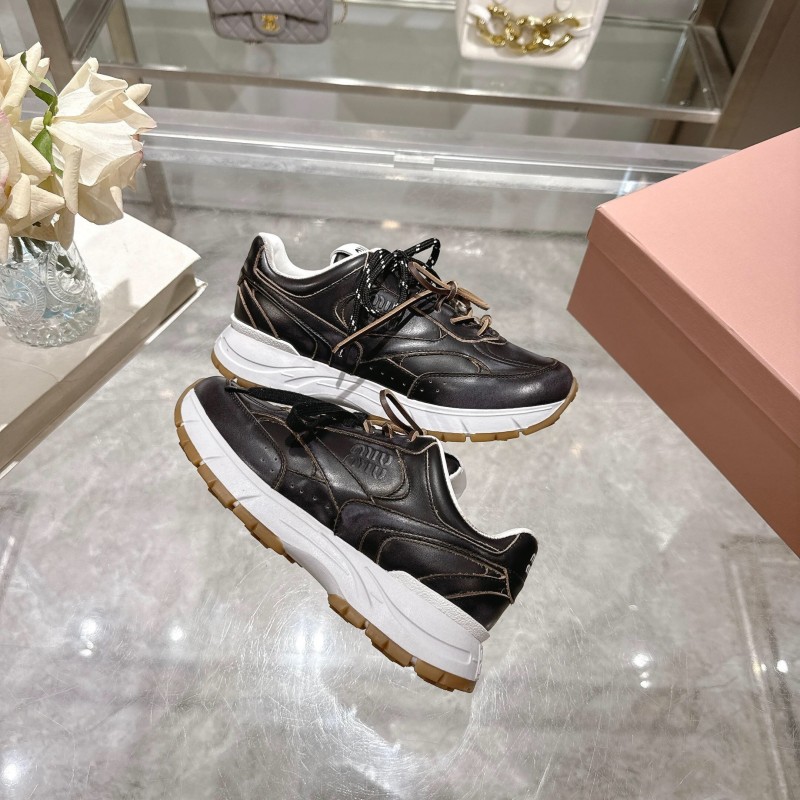 Miu Miu 2025 SS Dad Shoes Retro Style Athletic Sneakers - KFY00300/KFY00320