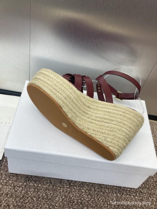 Dior D-Club Jelly Color Hollow Layered Cross Strap Platform High Heel Women Shoes - KFY00290