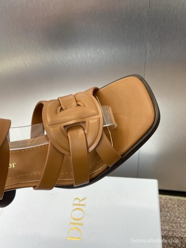 Dior D-Club Jelly Color Hollow Layered Cross Strap High Heel Women Shoes - KFY00290