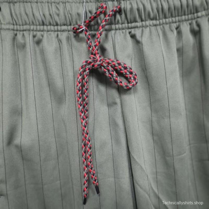 Player Version 25/26 Bayern Munich Olive Green with Orange Side Stripes Shorts