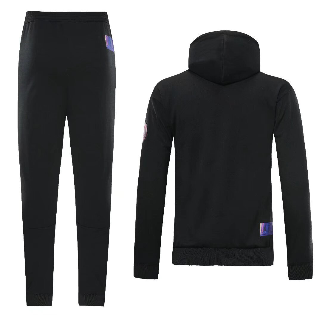 2025 Air Jordan Jumpman Black Purple Hoodie Full Zipper Jacket+Long Pants