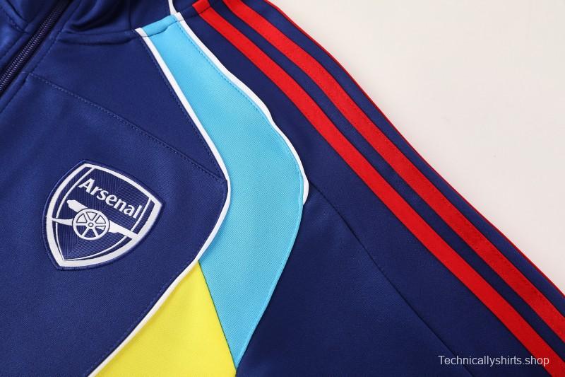 25/26 Arsenal FC Royal Blue Full zipper Jacket Tracksuit+ long pants