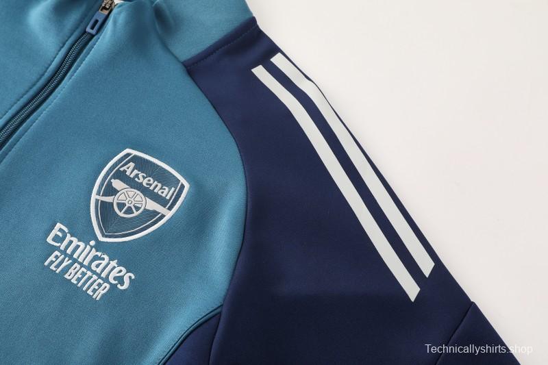 25/26 Arsenal  Navy Blue  Full zipper Jacket Tracksuit+ long pants