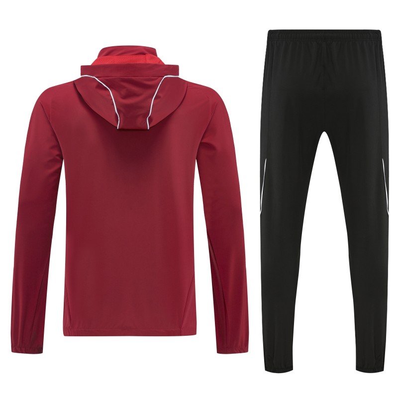25/26  Bayern Munich Red Full zipper Jacket Tracksuit+ long pants
