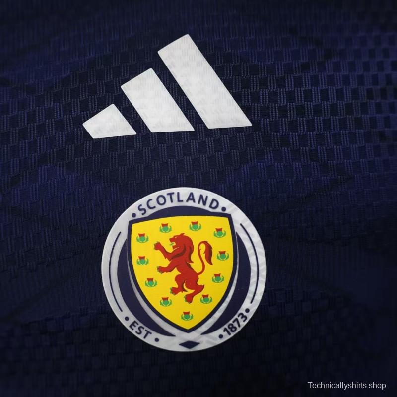 2026 Player Version  Scotland Home Navy Blue  Jersey