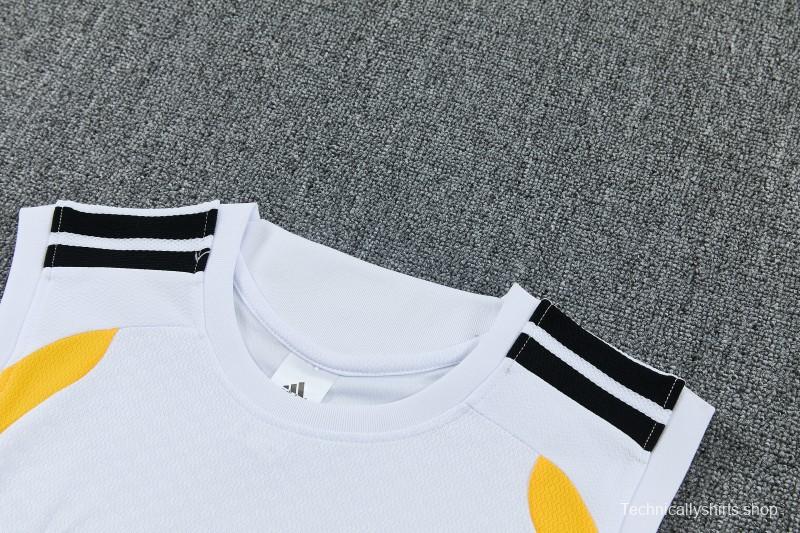 26/27 Germany White  Sleeveless Training Vest +Shorts Set