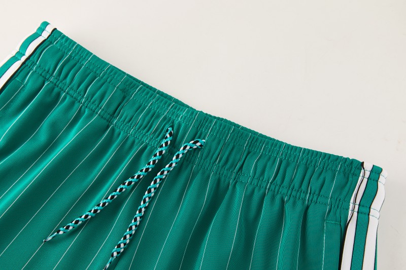 26/27 Liverpool   Green Pinstripe  Short Sleeve+Soccer Shorts