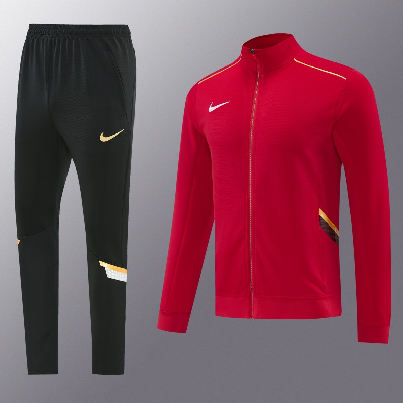 2026 Nike Red Full Zipper Jacket + Long Pants