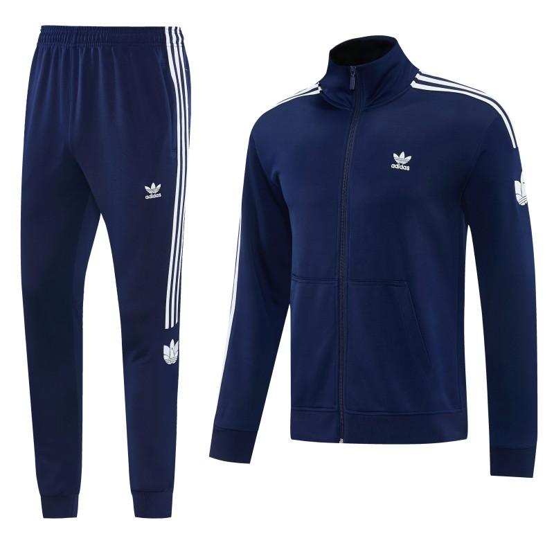 2026 Adidas Navy Blue Full Zipper Jacket + Long Pants