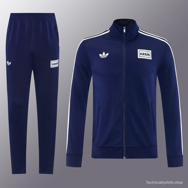 2026 Adidas Navy Blue Full Zipper Jacket + Long Pants
