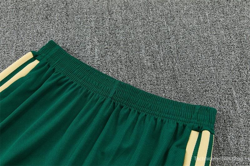 2026 Real Madrid Green & Cream  Short Sleeve+Soccer Shorts