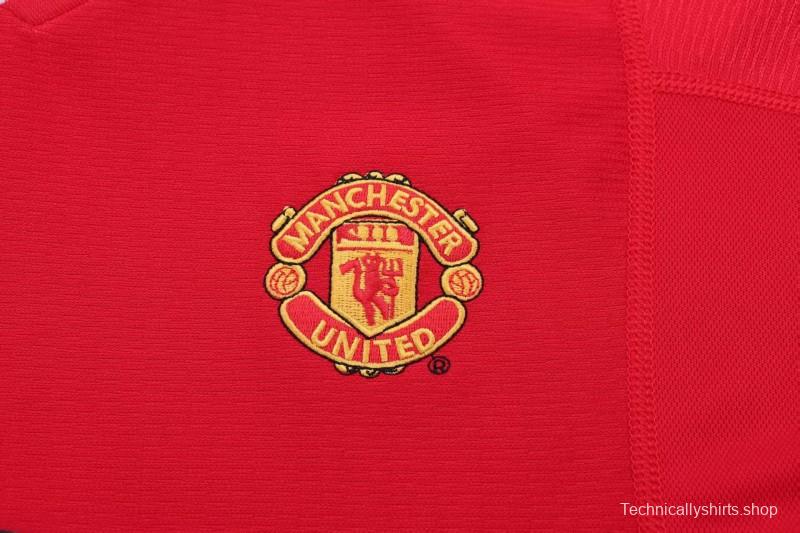 Retro 2000/02 Kids Manchester United Red Home Jersey