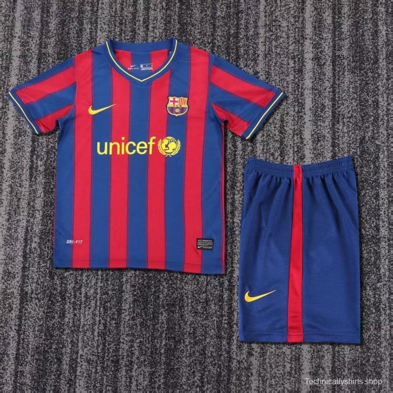 Retro Kids 09/10 FC Barcelona Home Jersey