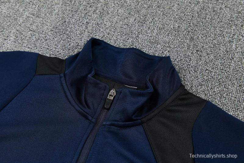 26/27 Inter Milan Navy Blue & Black Full Zipper Jacket Tracksuit + Long Pants