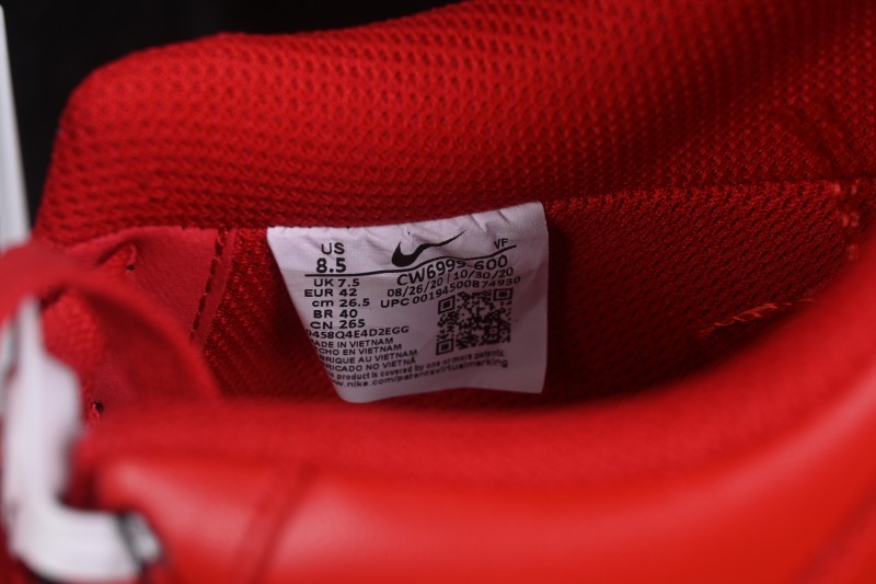 Nike Air Force 1 '07 Low Basketball Shoes with Classic Red Leather Upper