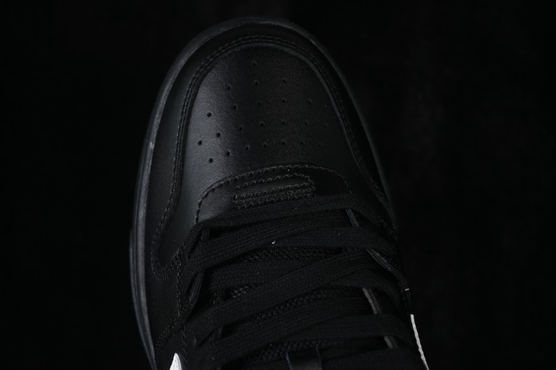 Off-White Out of Office Low-Top Fashion Skate Shoes Black White
