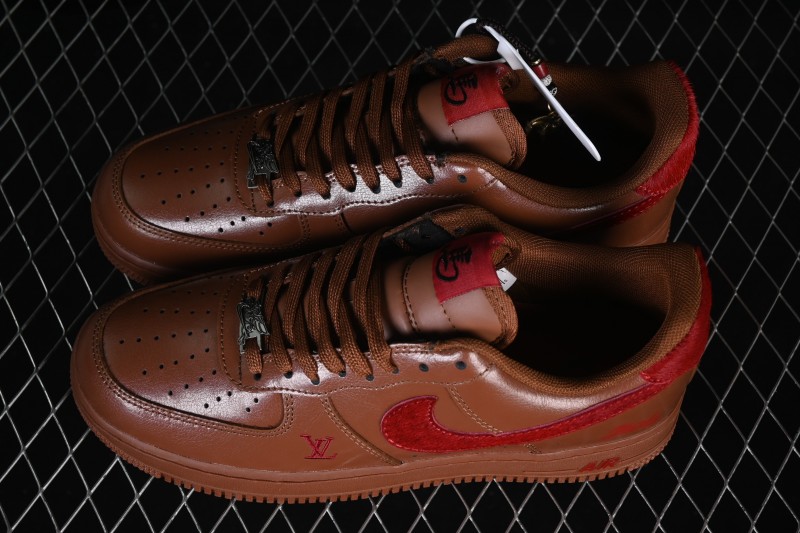 Nike Air Force 1 '07 Low Year of the Horse Edition Chestnut Brown Style Board Shoes - XY9025-002