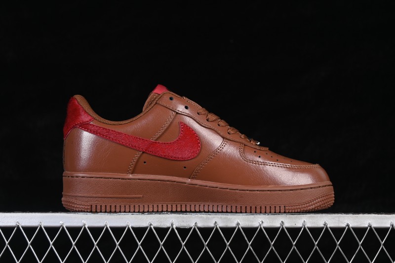 Nike Air Force 1 '07 Low Year of the Horse Edition Chestnut Brown Style Board Shoes - XY9025-002