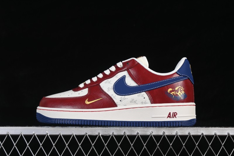 Nike Air Force 1 '07 Low Chinese New Year Year of the Horse Edition Casual Sneakers in Zhu Red and Cloud White - FV4921-600