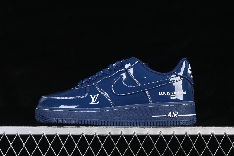 Nike Air Force 1 '07 Low Louis Vuitton Collaboration Casual Sneakers in Iridescent Blue - NH0601-524