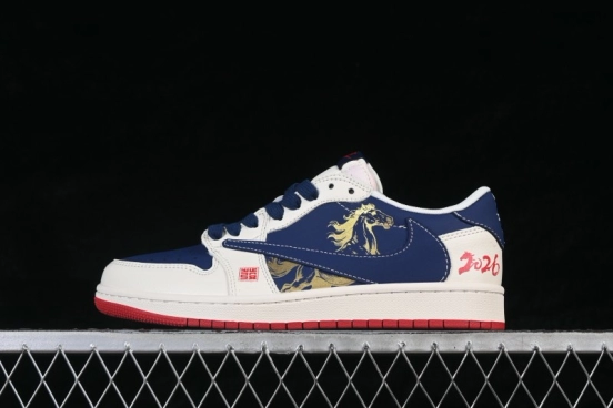 Nike Travis Scott x Fragment Design x Air Jordan 1 Low OG SP Casual Skateboarding Shoes - FF9989-011