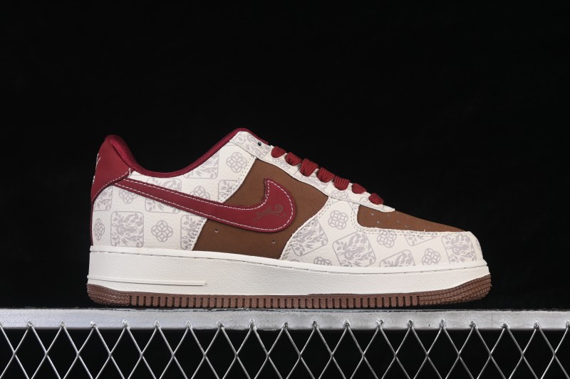 Nike Air Force 1 '07 Low Year of the Horse Limited Edition White Brown Copper Coin Casual Skateboarding Shoes - DW8806-007