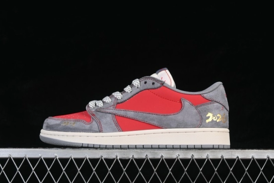 Travis Scott x Fragment Design x Air Jordan 1 Low OG SP Casual Basketball Lifestyle Shoes - JJ2508-105