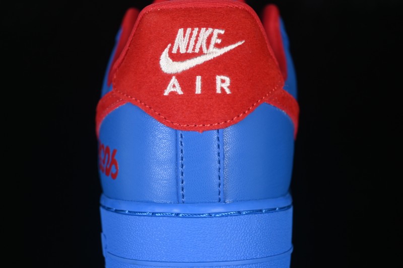 Nike Air Force 1 '07 Low Year of the Horse Limited Edition Casual Sneakers with Blue Flame and Red Accents - DF0188-128