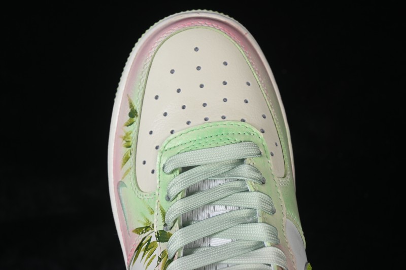 Nike Air Force 1 '07 Low 'Childhood Sweethearts' Limited Edition Casual Sneakers with Bamboo Motif and Hand-Painted Details - FB1839-515
