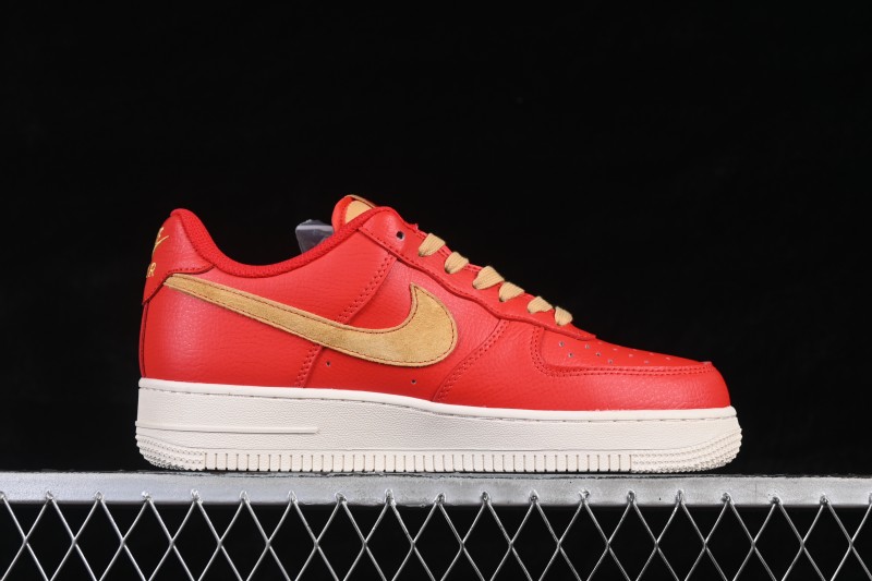 Nike Air Force 1 '07 Low Lunar New Year Limited Edition Casual Sneakers with Suede Gold Swoosh - XD0028-012