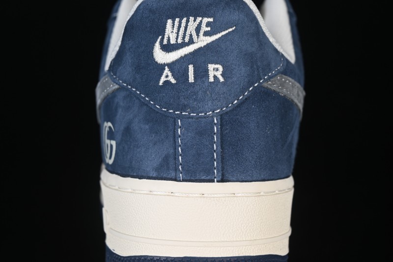 Nike Air Force 1 '07 Low Blue and White Casual Skateboarding Shoes with Full-Length Air Cushion - XL1979-139
