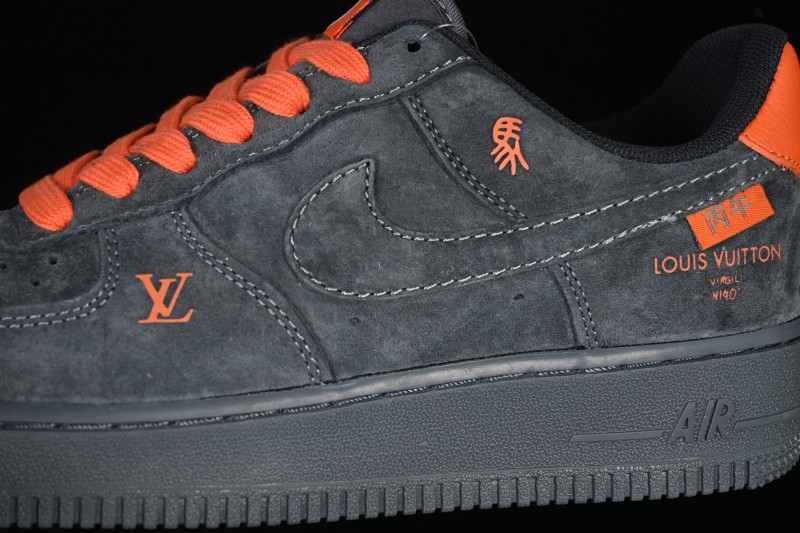 Nike Air Force 1 '07 Low Year of the Horse Special Edition with Rock Grey and Orange Accents - FV3694-105