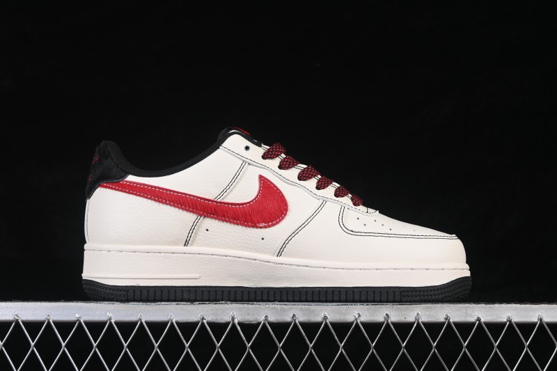 Nike Air Force 1 '07 Low Year of the Horse White Red Horsehair Casual Sneakers - QW5288-126