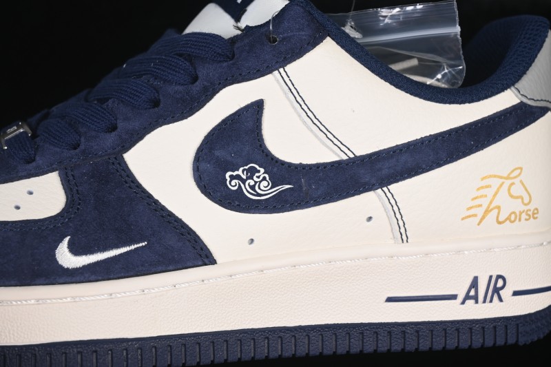 Nike Air Force 1 '07 Low Year of the Horse Limited Edition Navy Blue Basketball Shoes - XD0028-013