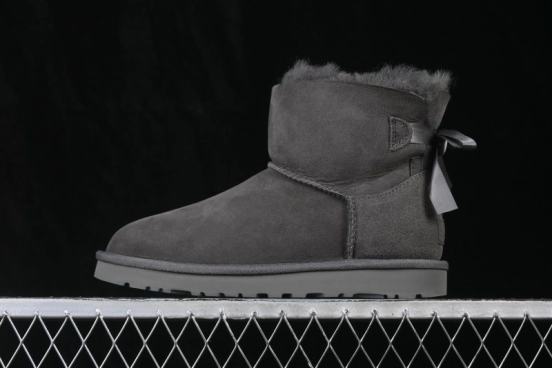 UGG Mini Bailey Button II Bow Ankle Snow Boots for Women - 1016501