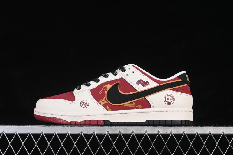 Nike SB Dunk Low Year of the Horse Limited Edition Amber Red Premium Low-Top Skateboarding Shoes - QW5288-113