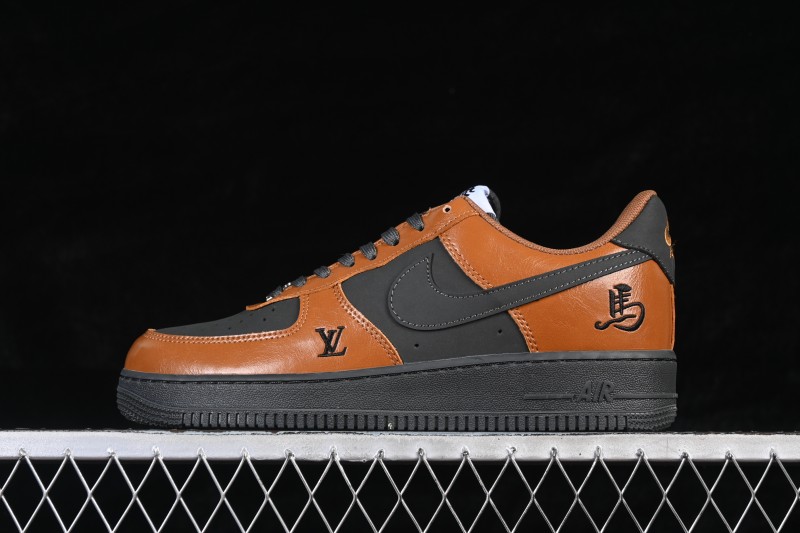 Nike Air Force 1 '07 Low Year of the Horse Limited Edition Sneakers with Caramel Charcoal Colorway - XY9025-009