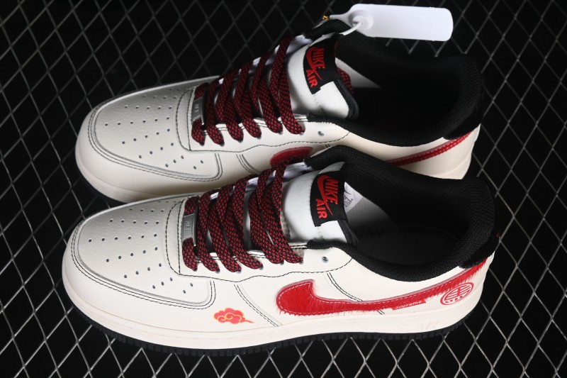 Nike Air Force 1 '07 Low Year of the Horse White Red Horsehair Casual Sneakers - QW5288-126