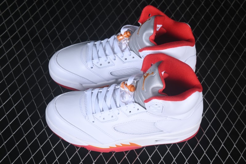 Air Jordan 5 Retro Sunset White Orange Red - IV5678-102