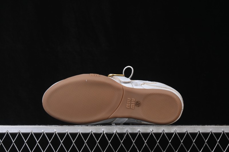 MiuMiu Gymnasium Calf Leather Buckle Lace-Up Vintage Low-Top Sneakers - FW25
