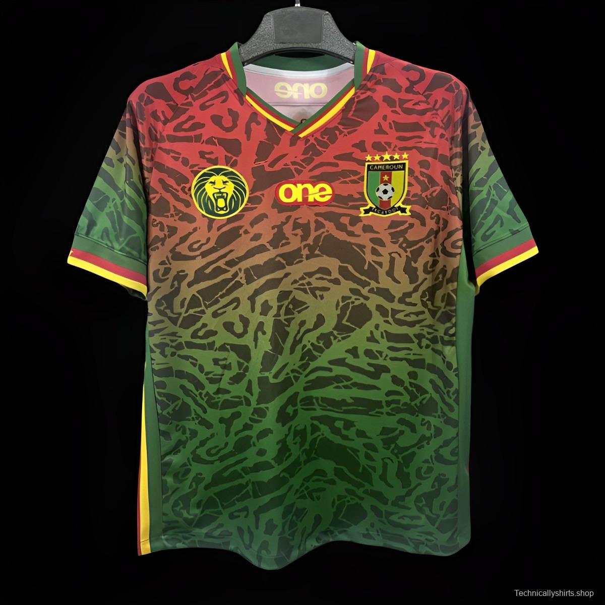 2024 cameroon Green/Red Pre-Match Training Jersey