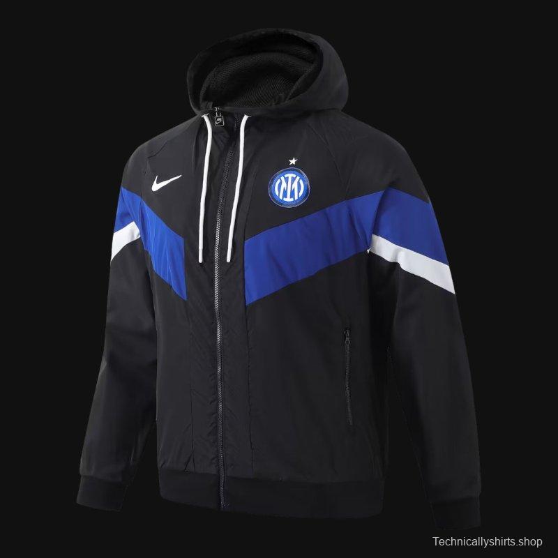 23/24 Inter Milan Black Windbreaker