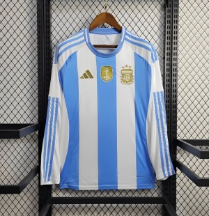 2024 Argentina Home Long Sleeve Jersey With Champion Patch