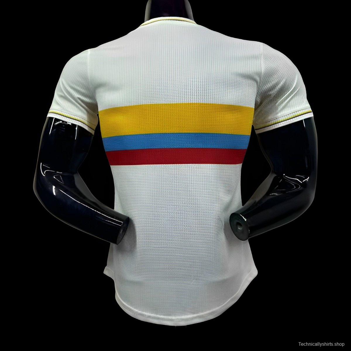 Player Version 2024 Colombia White 100Th Anniversary Jersey