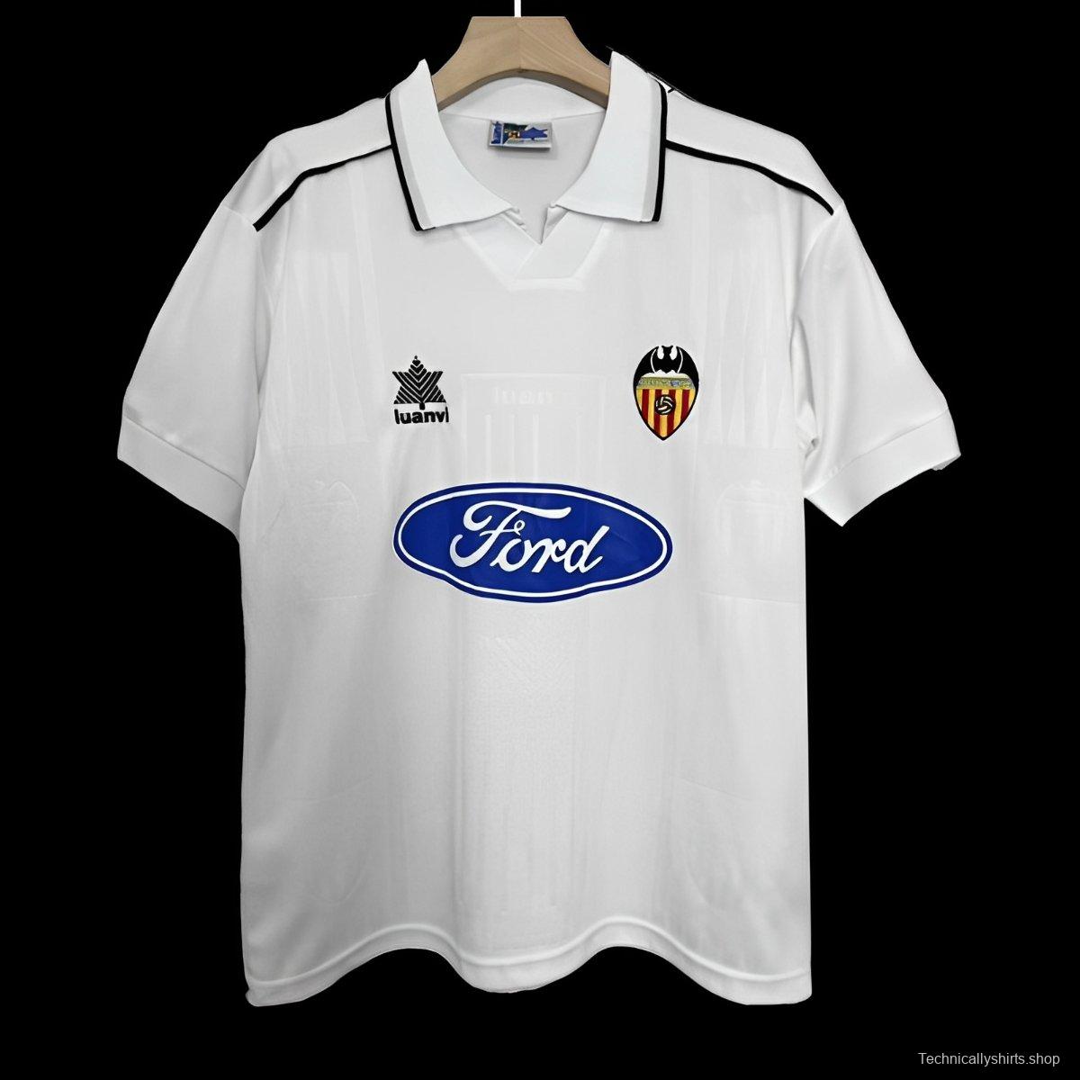 Retro 96/97 Valencia Away White Jersey