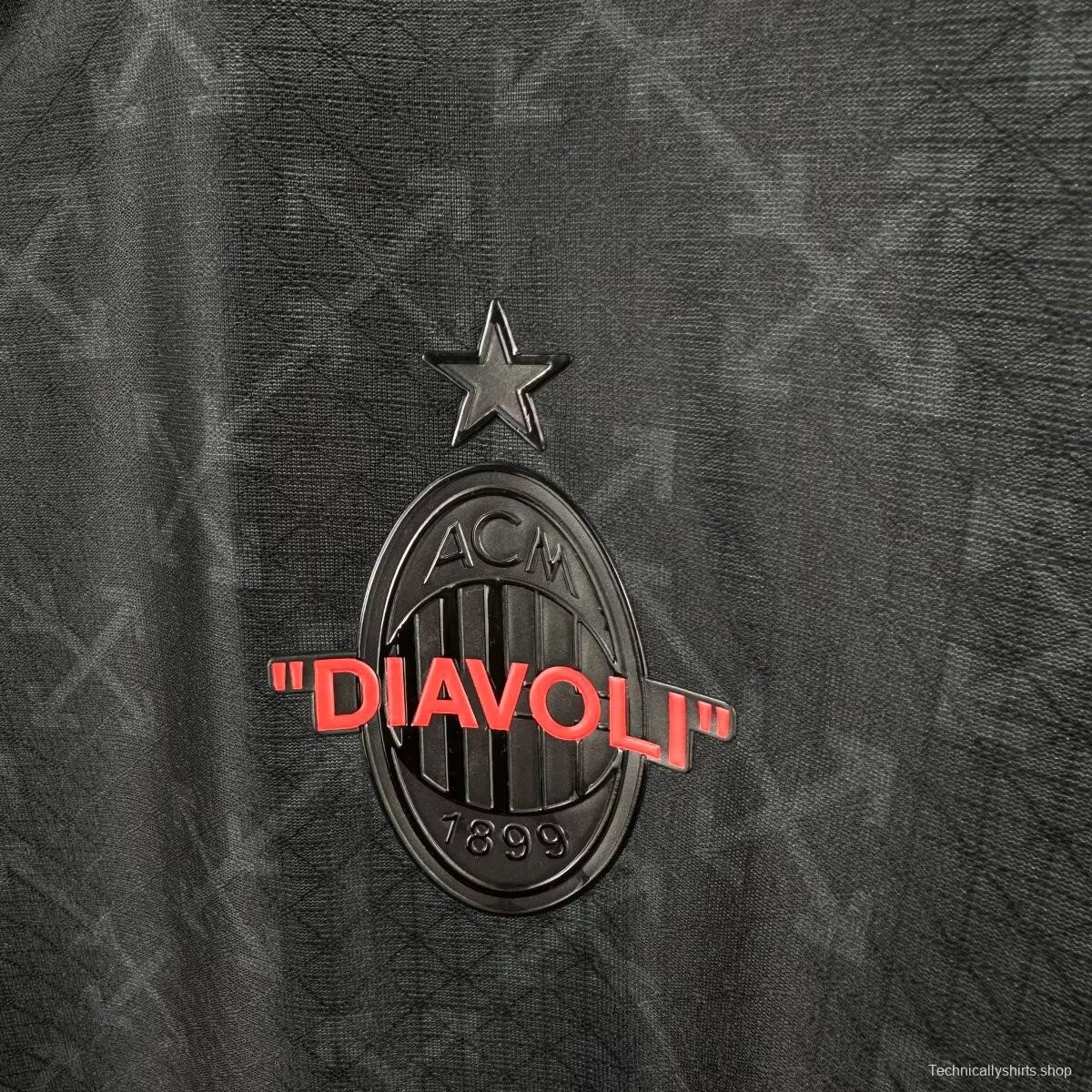 Player Version 25/26 AC Milan x OFFWHITE Black Special Jersey